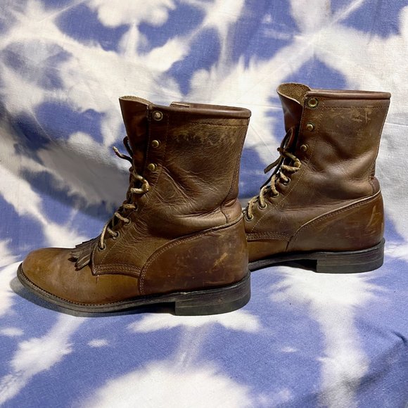 Justin leather Roper boots - Picture 6 of 12